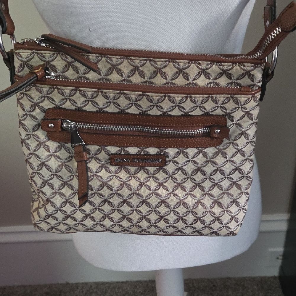 Brown Patterned Crossbody Bag